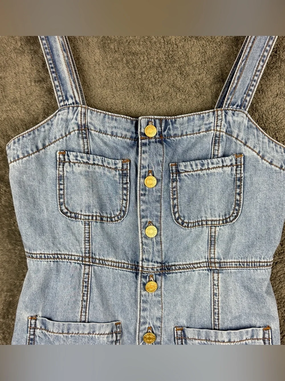 KUT FROM THE KLOTH Denim Jean Midi Button Up Dress Womens Size 0 Pockets Summer - Picture 6 of 14